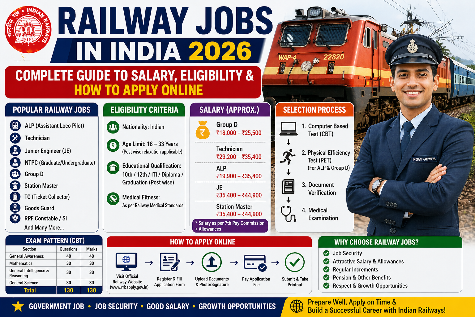 Railway Jobs in India 2026: Complete Guide to Salary, Eligibility & How to Apply Online